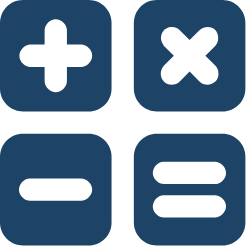 icon blue maths